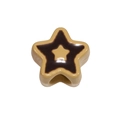 Star-shaped acrylic bead with khaki and coffee layers for DIY jewelry making - Large Hole Star / Light Coffee