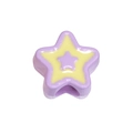DIY purple and yellow acrylic star bead with center hole for jewelry making - Large Hole Star / Purple
