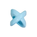 Light blue X-shaped acrylic bead for DIY jewelry making and keychain accessories - X-Shape / Light Blue