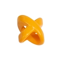 Bright orange interlocking acrylic rings craft accessory for DIY necklaces and pendants - X-Shape / Orange