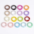 Colorful rhinestone spring ring buckles with full crystals in 17 assorted candy colors - Mini Round Rhinestone Ring / Random Color