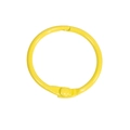 Yellow metallic hinged binder ring for DIY crafts and keychain accessories - 30mm / Dark Yellow