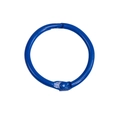 Bright blue metal binder ring with hinged locking mechanism for DIY crafts and keychains - 30mm / Sapphire Blue