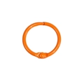 Orange metallic binder ring with hinged opening for DIY jewelry and bookbinding - 25mm / Orange