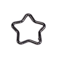 Star-shaped spring hook in gun black zinc alloy for keychains and bag accessories - Gun Black