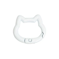 White cat-shaped spring ring clasp for DIY keychain and jewelry accessories - Mini Cat Head / White
