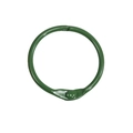 Green lacquer metal loose-leaf ring with secure opening buckle for DIY binding - 30mm / Dark Green