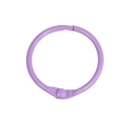 Anneau de reliure en métal laqué violet avec ouverture à charnière pour porte-clés DIY - 30mm / Mauve Clair