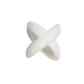 3D cross-shaped white acrylic bead for DIY handmade jewelry and accessory making - X-Shape / White