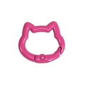Cat-shaped rose red metal spring ring buckle DIY accessory for keychains - Mini Cat Head / Rose Red
