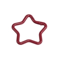 Star-shaped spring snap hook in deep red matte finish for keychain accessories - Ancorra Red