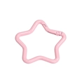Pink star shaped zinc alloy spring snap hook for keychains and bag accessories - Light Pink