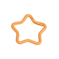 Star shaped spring snap hook in bright orange zinc alloy for keychain accessories - Orange