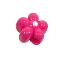 Pink and white acrylic flower bead with central hole for DIY jewelry making - Large Hole Flower / Rose Red