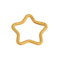 Star shaped mustard yellow metal spring buckle for keychains and bag accessories - Khaki/Earth Yellow