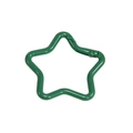 Star-shaped spring snap hook in dark green finish for keychains and accessories - Dark Green