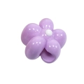 DIY light purple acrylic flower bead with white center for handmade jewelry crafting - Large Hole Flower / Purple