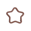 Star-shaped zinc alloy spring buckle in matte brown finish for bags and keychains - Brown