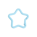 Light blue star-shaped spring snap hook made of alloy with a matte painted finish - Light Blue