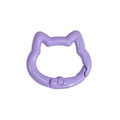 Purple cat-shaped spring ring connector for DIY keychain accessories with smooth finish - Mini Cat Head / Deep purple