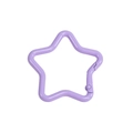 Matte purple star-shaped zinc alloy spring snap hook for keychains and backpacks - Light Purple