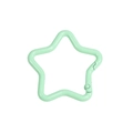 Star-shaped spring gate clasp in mint green zinc alloy for keychains and backpacks - Milky Green