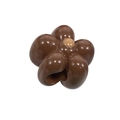 Chocolate brown acrylic flower bead with glossy finish for DIY jewelry crafting - Large Hole Flower / Dark Coffee