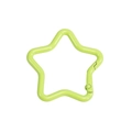 Star-shaped zinc alloy spring hook in light green finish for keychains and bags - Fruit Green