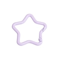 Star-shaped zinc alloy spring hook keychain in light purple finish for backpacks - Light Purple