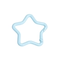 Star shaped spring clasp in light blue finish for keychain and bag accessories - Aqua Blue