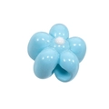 Sky blue acrylic flower charm with white center and through-hole for DIY jewelry making - Large Hole Flower / Blue