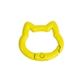 Cat-shaped bright yellow metal spring ring clasp for DIY keychains and bag accessories - Mini Cat Head / Dark Yellow