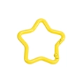 Star-shaped zinc alloy spring snap hook in bright yellow for keychains and backpacks - Dark Yellow