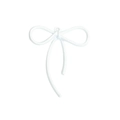 Witte legering strik hanger met geribbelde textuur voor DIY sieraden en kettingen - Wit