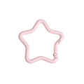 Pink star-shaped zinc alloy spring snap hook buckle for backpacks and keychains - Light Pink