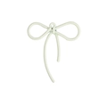 Matte witte legering strik hanger met fijne geribbelde textuur voor DIY sieraden maken hobby - Off-wit