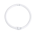 Anneau de reliure en métal blanc laqué avec charnière pour bijoux DIY et artisanat - 44mm / Blanc