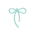 Muntgroene strik hanger met geweven textuur en ophanggat voor DIY-sieraden maken - Smaragd