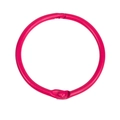 Anneau de reliure en métal rose mat avec charnière pour le bricolage et les porte-clés - 44mm / Rose rouge