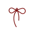 Rode legering strik hanger met parelstructuur en metalen ring voor DIY sieraden - Rood