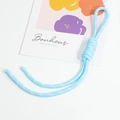 Handwoven light blue braided drawstring with white speckled texture for bags and hoodies - Light Blue Zircon