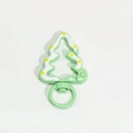 Gancho de resorte árbol de Navidad verde menta con anillo giratorio para DIY - Estilo de Línea Verde Claro