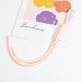 Handwoven light pink braided drawstring with decorative knot for backpacks and hoodies - Light Pink