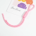 Pink hand-woven nylon lanyard featuring a detailed spiral slipknot for DIY accessories - Deep Pink