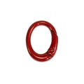 Ovaler roter Karabiner-Schlüsselring aus Metall mit Federverschluss-Zubehör - Ancorra Rot