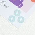 Three translucent light blue acrylic frosted chain links for DIY jewelry making and crafts - Jelly Style / 19*14mm / Green
