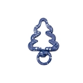 Mousqueton sapin de Noël bleu à pois blancs avec anneau pivotant pour porte-clés DIY - Motif À Pois Flocons De Neige Bleu Roi