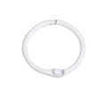 Anneau de reliure en métal laqué blanc avec boucle à charnière pour projets de bricolage - 30mm / Blanc