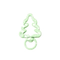 Boucle à ressort en forme de sapin vert clair avec motif moucheté pour accessoires DIY - Motif Flocon De Neige Vert Clair