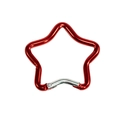 Red star-shaped aluminum alloy carabiner clip with a spring gate for DIY keychains - Star / Red